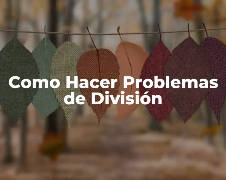 Como Hacer Problemas de División