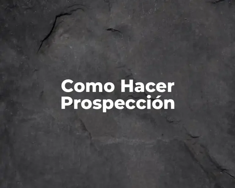 Como Hacer Prospección