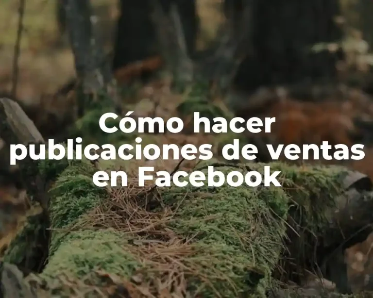 Cómo hacer publicaciones de ventas en Facebook