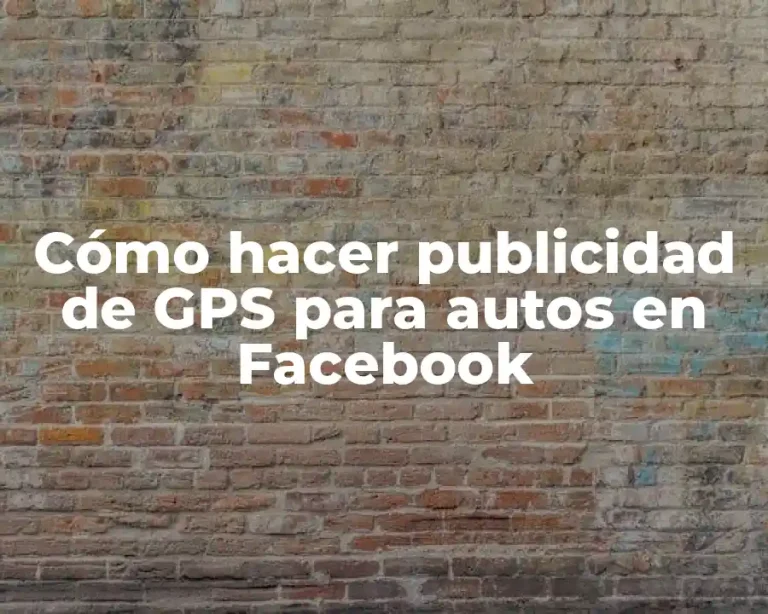 Cómo hacer publicidad de GPS para autos en Facebook