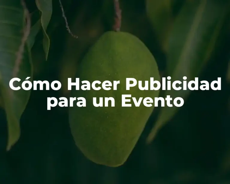 Cómo Hacer Publicidad para un Evento