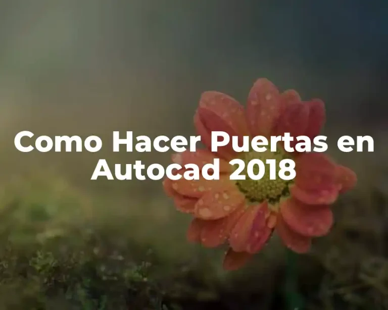 Como Hacer Puertas en Autocad 2018