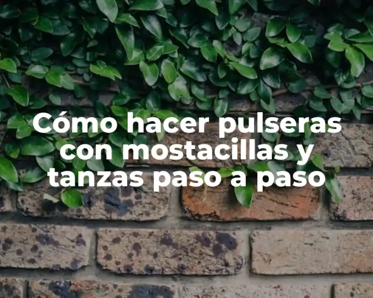 Cómo hacer pulseras con mostacillas y tanzas paso a paso