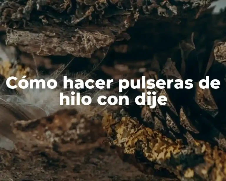 Cómo hacer pulseras de hilo con dije