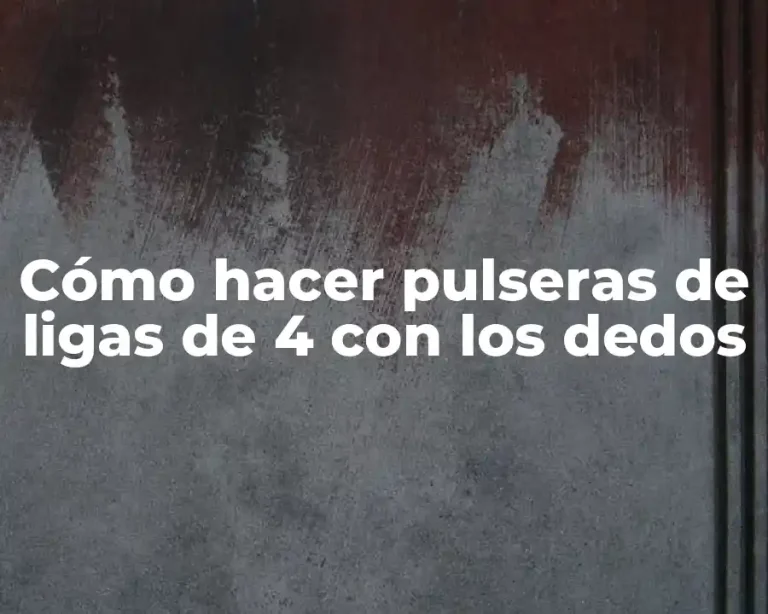 Cómo hacer pulseras de ligas de 4 con los dedos