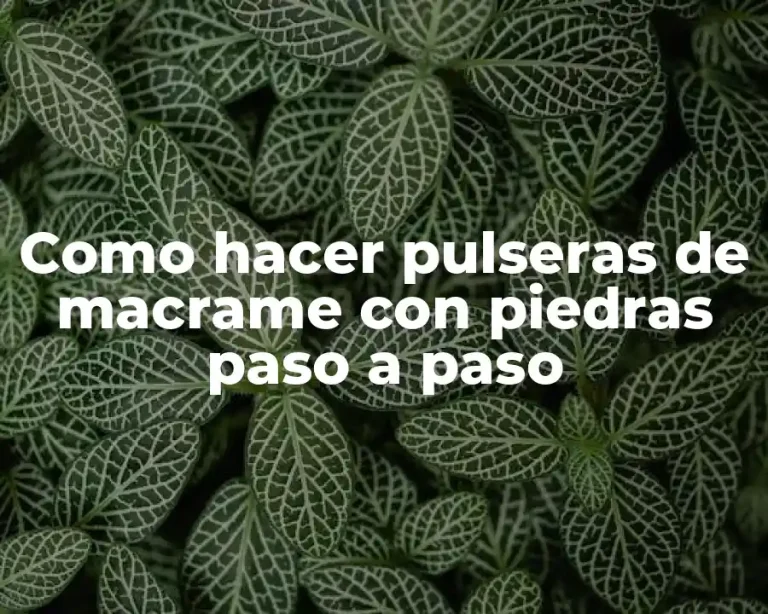 Como hacer pulseras de macrame con piedras paso a paso