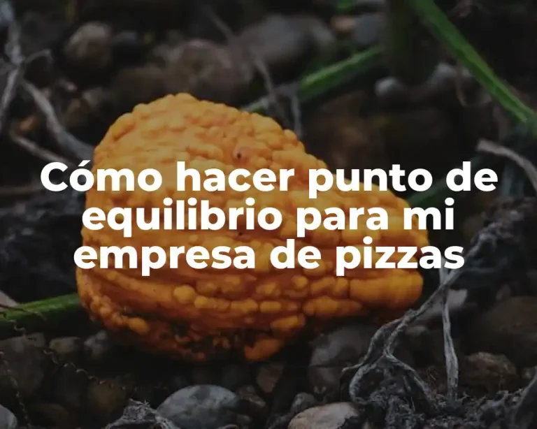 Cómo hacer punto de equilibrio para mi empresa de pizzas
