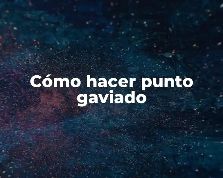 Cómo hacer punto gaviado