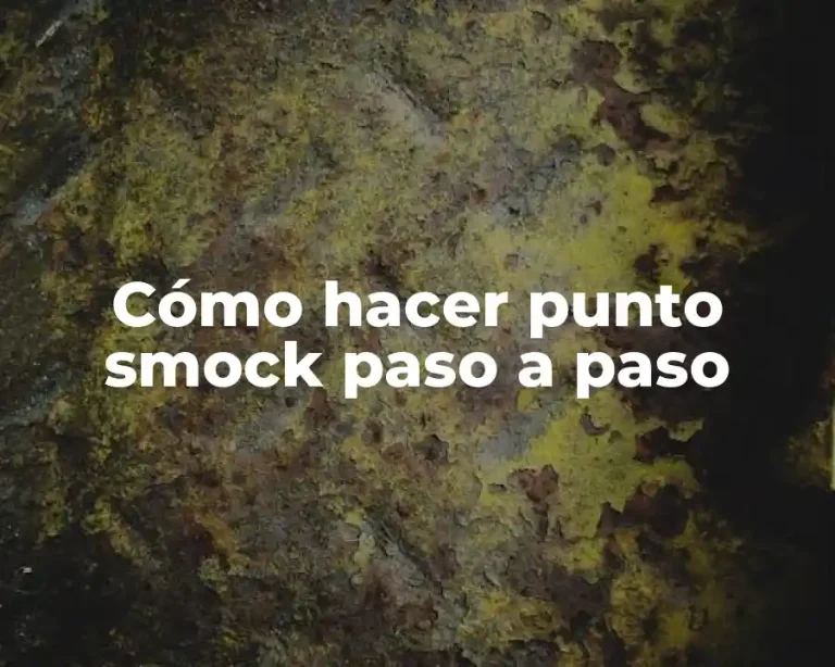 Cómo hacer punto smock paso a paso