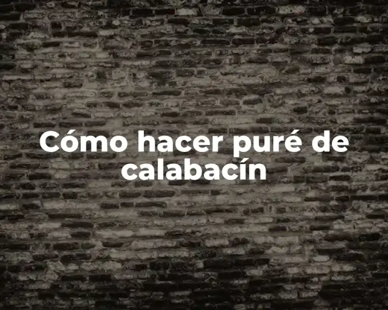 Cómo hacer puré de calabacín