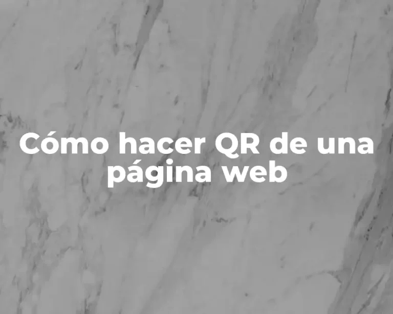 Cómo hacer QR de una página web