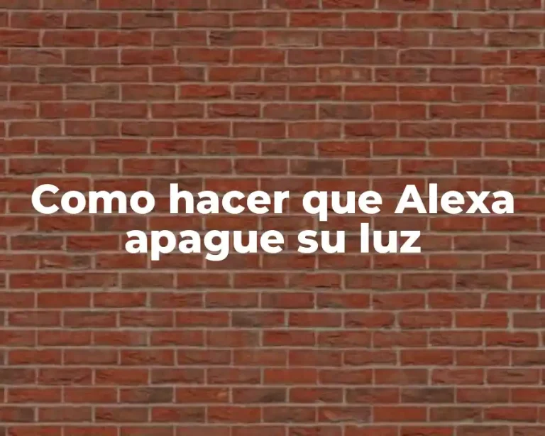Como hacer que Alexa apague su luz