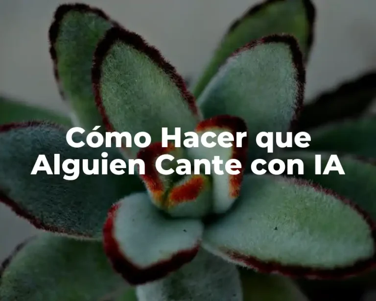 Cómo Hacer que Alguien Cante con IA