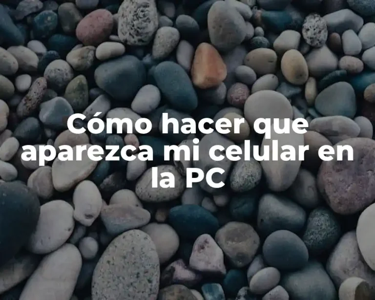 Cómo hacer que aparezca mi celular en la PC