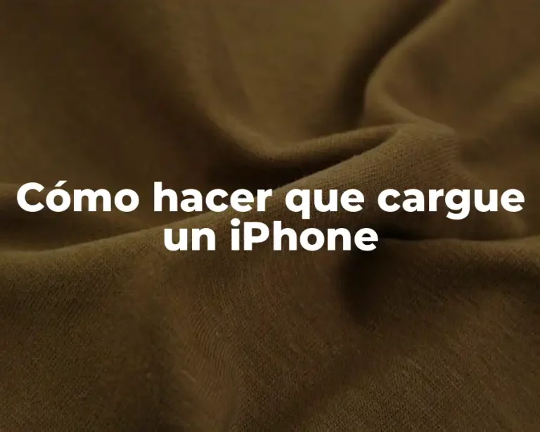 Cómo hacer que cargue un iPhone