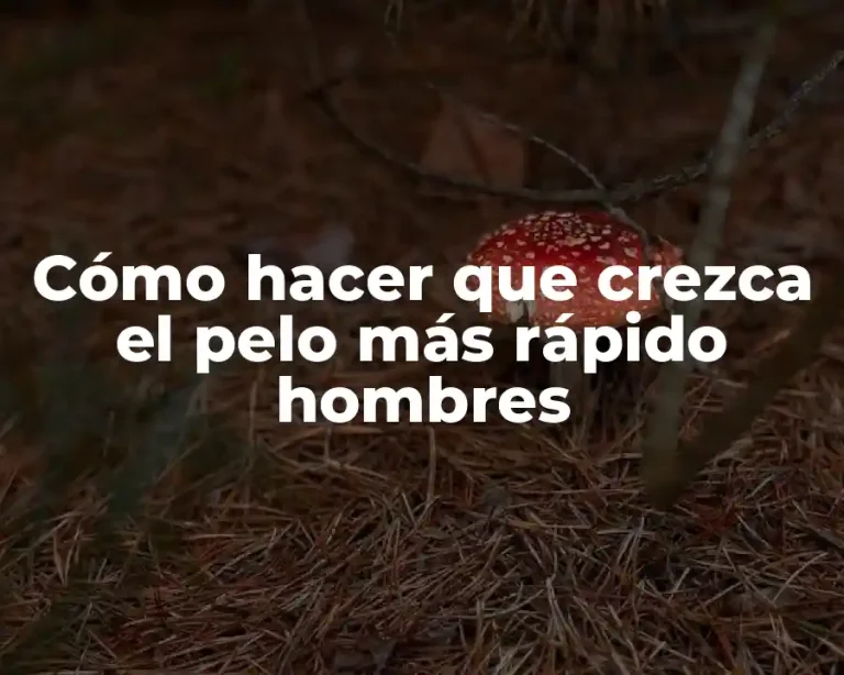 Cómo hacer que crezca el pelo más rápido hombres