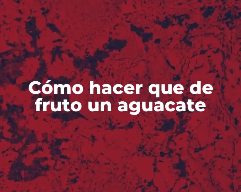 Cómo hacer que de fruto un aguacate