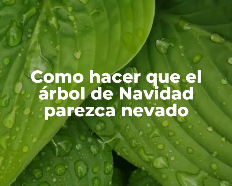 Como hacer que el árbol de Navidad parezca nevado