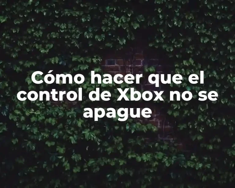 Cómo hacer que el control de Xbox no se apague
