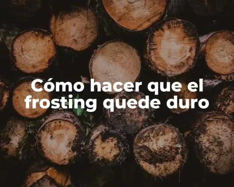 Cómo hacer que el frosting quede duro