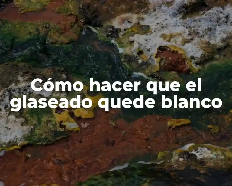Cómo hacer que el glaseado quede blanco