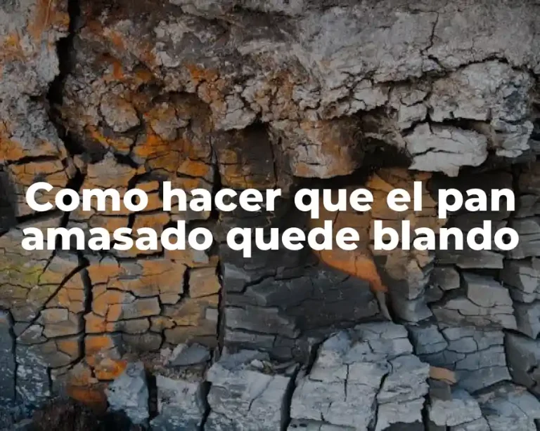 Como hacer que el pan amasado quede blando