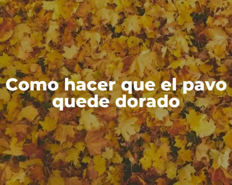 Como hacer que el pavo quede dorado