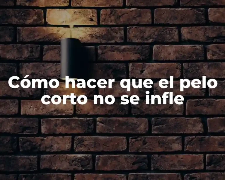 Cómo hacer que el pelo corto no se infle