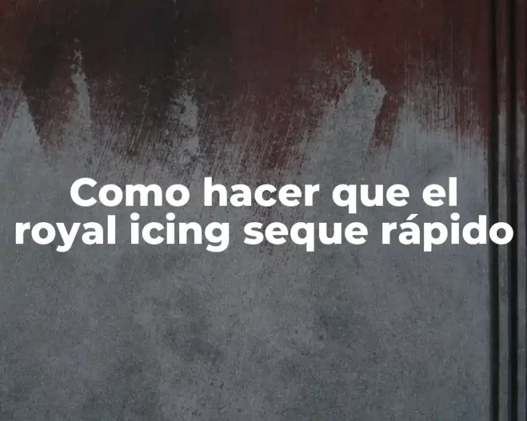 Como hacer que el royal icing seque rápido
