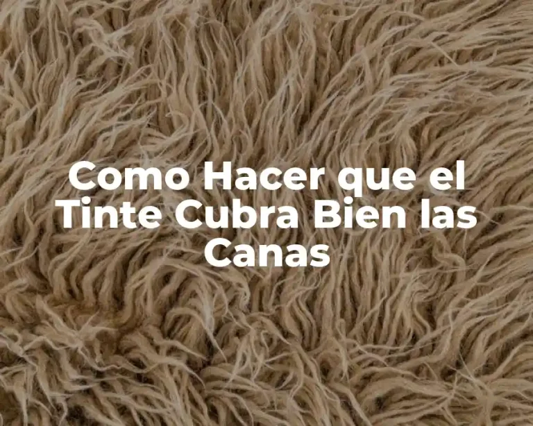 Como Hacer que el Tinte Cubra Bien las Canas