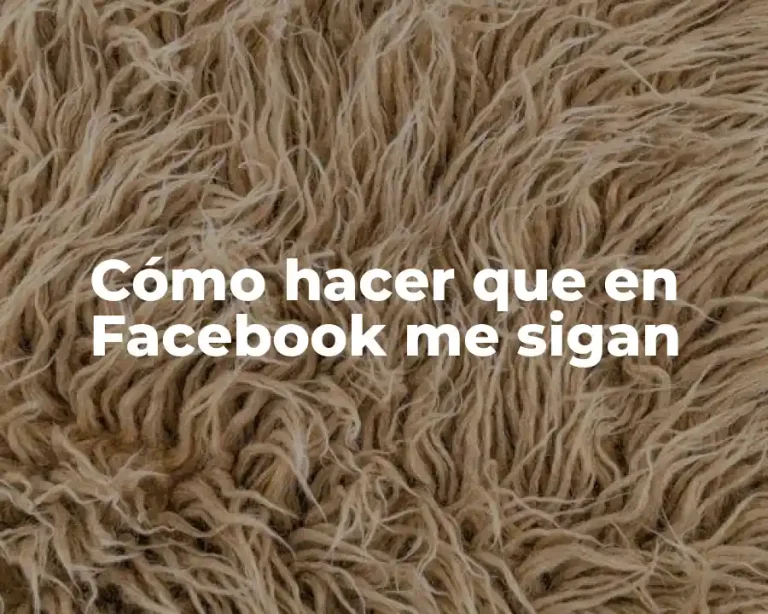 Cómo hacer que en Facebook me sigan