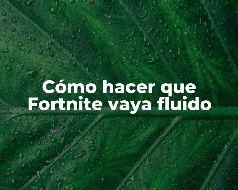 Cómo hacer que Fortnite vaya fluido
