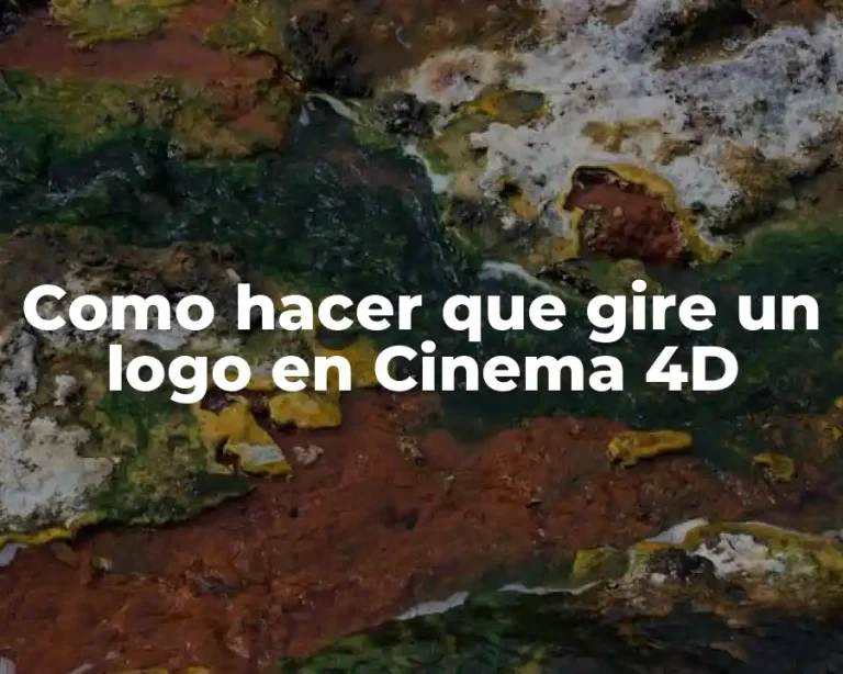 Como hacer que gire un logo en Cinema 4D