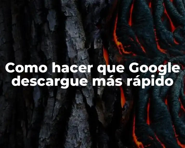 Como hacer que Google descargue más rápido