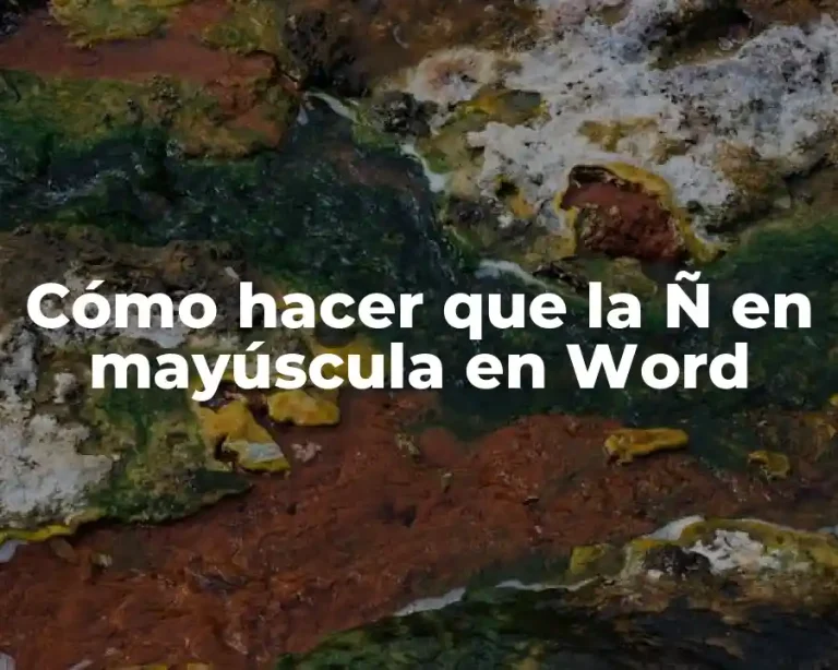 Cómo hacer que la Ñ en mayúscula en Word