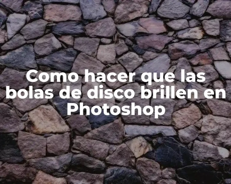 Como hacer que las bolas de disco brillen en Photoshop