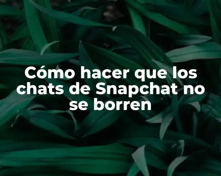 Cómo hacer que los chats de Snapchat no se borren