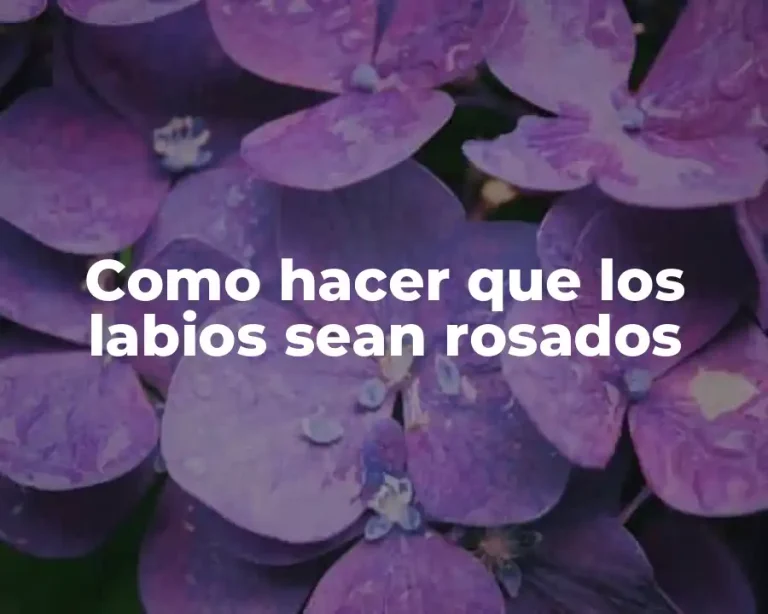 Como hacer que los labios sean rosados