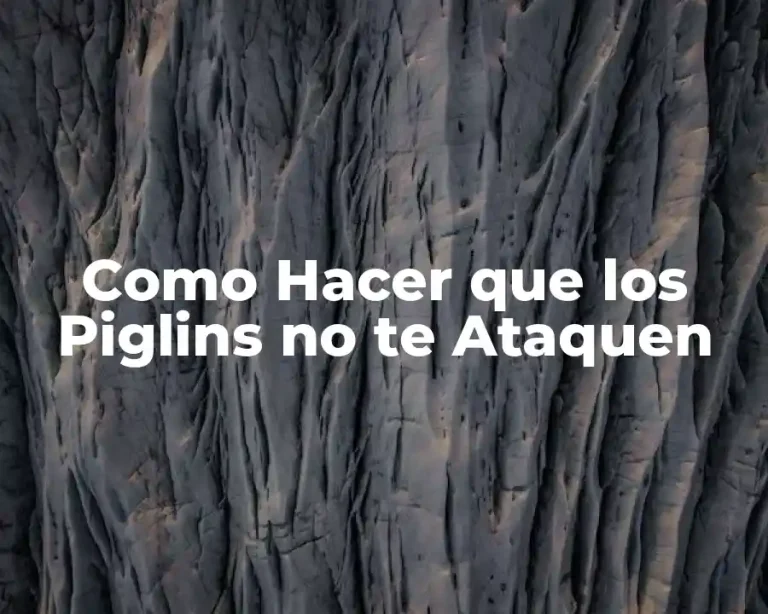 Como Hacer que los Piglins no te Ataquen