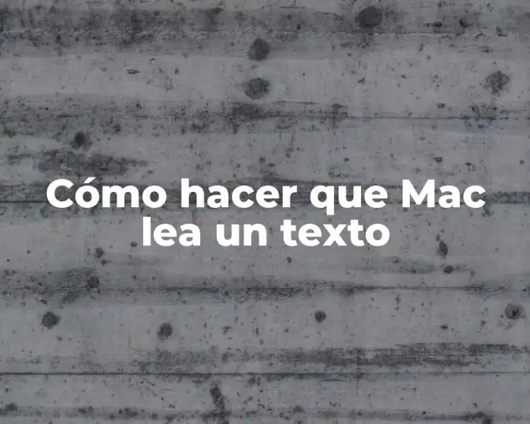 Cómo hacer que Mac lea un texto