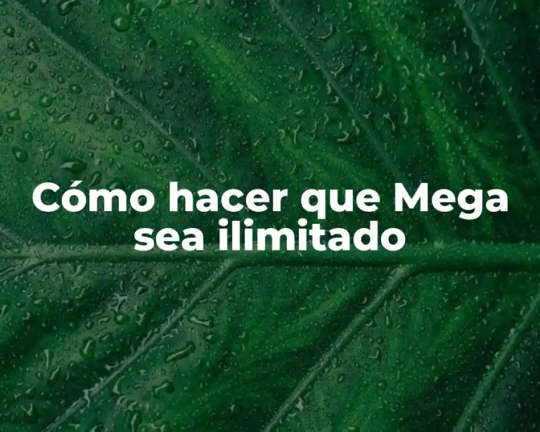 Cómo hacer que Mega sea ilimitado