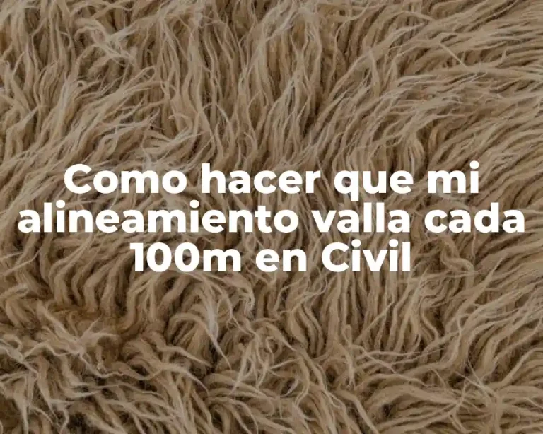 Como hacer que mi alineamiento valla cada 100m en Civil