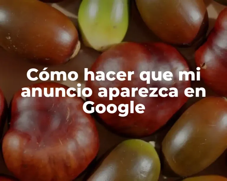 Cómo hacer que mi anuncio aparezca en Google