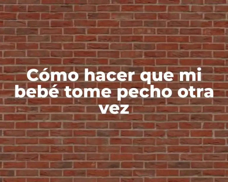 Cómo hacer que mi bebé tome pecho otra vez