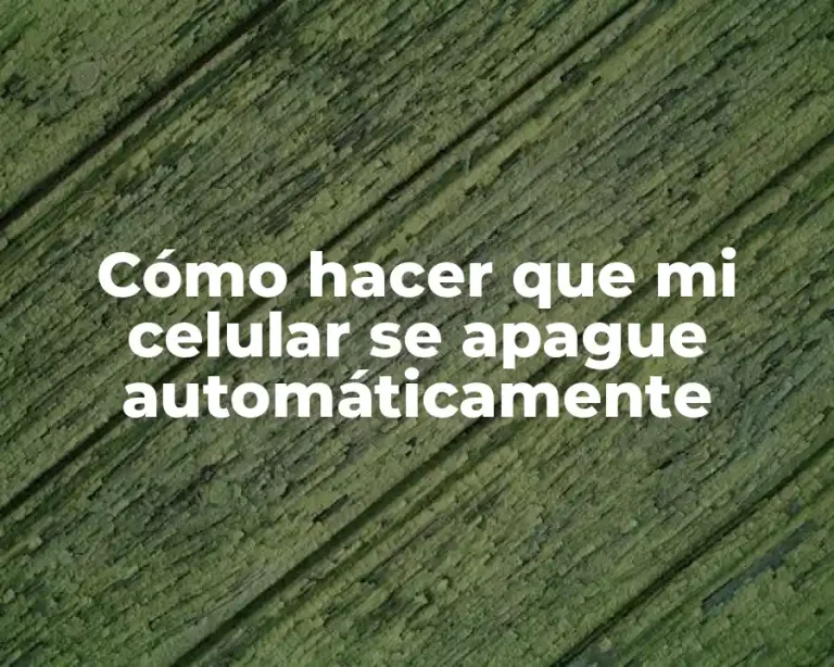 Cómo hacer que mi celular se apague automáticamente