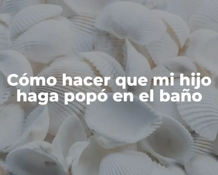 Cómo hacer que mi hijo haga popó en el baño