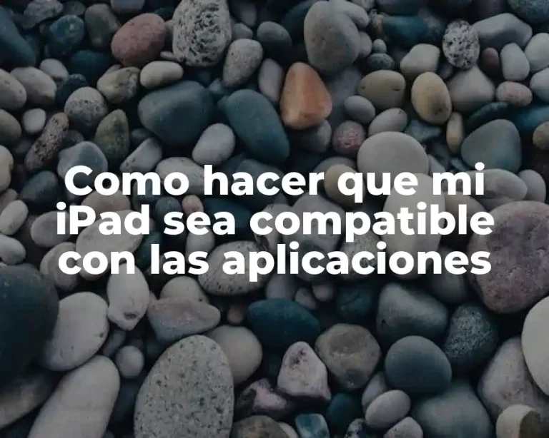 Como hacer que mi iPad sea compatible con las aplicaciones