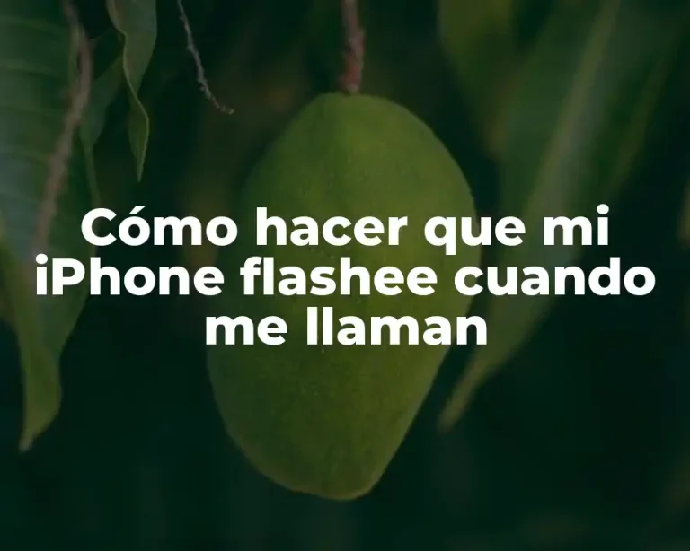 Cómo hacer que mi iPhone flashee cuando me llaman