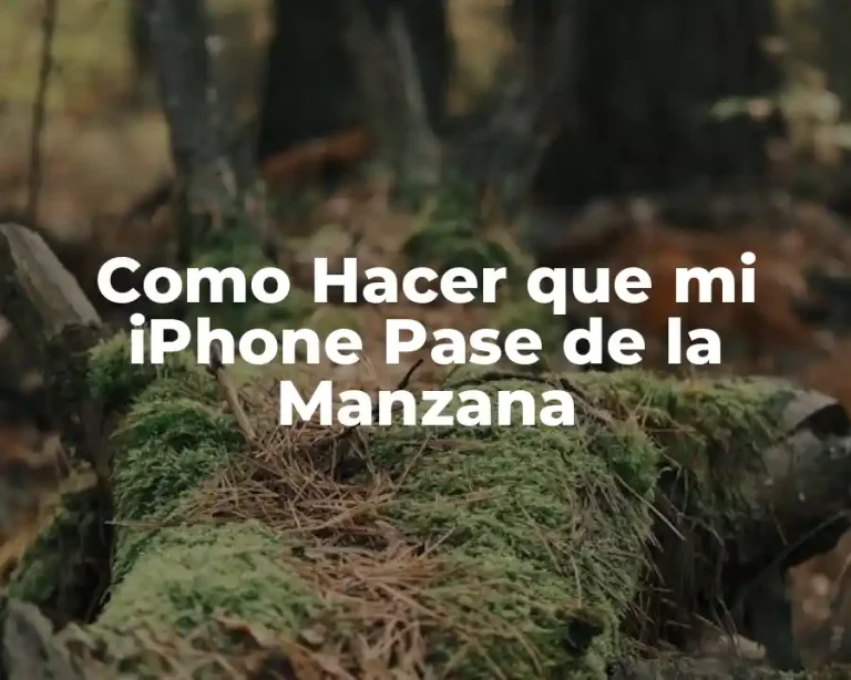 Como Hacer que mi iPhone Pase de la Manzana