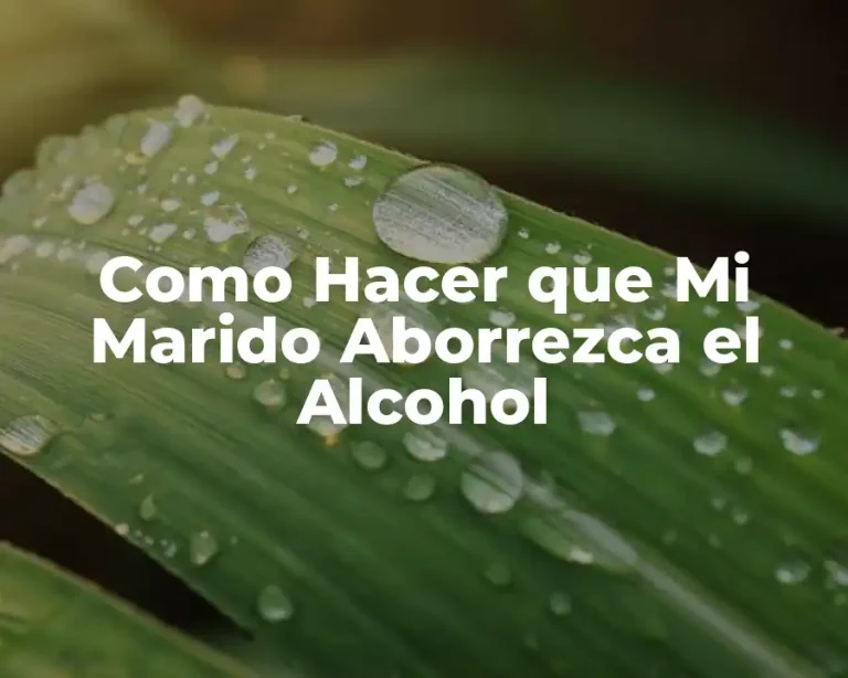 Como Hacer que Mi Marido Aborrezca el Alcohol